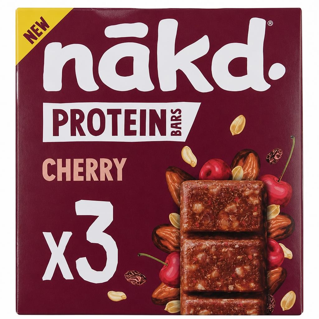 Nakd 3 x 45g Cherry Fruit & Nut Protein Bars