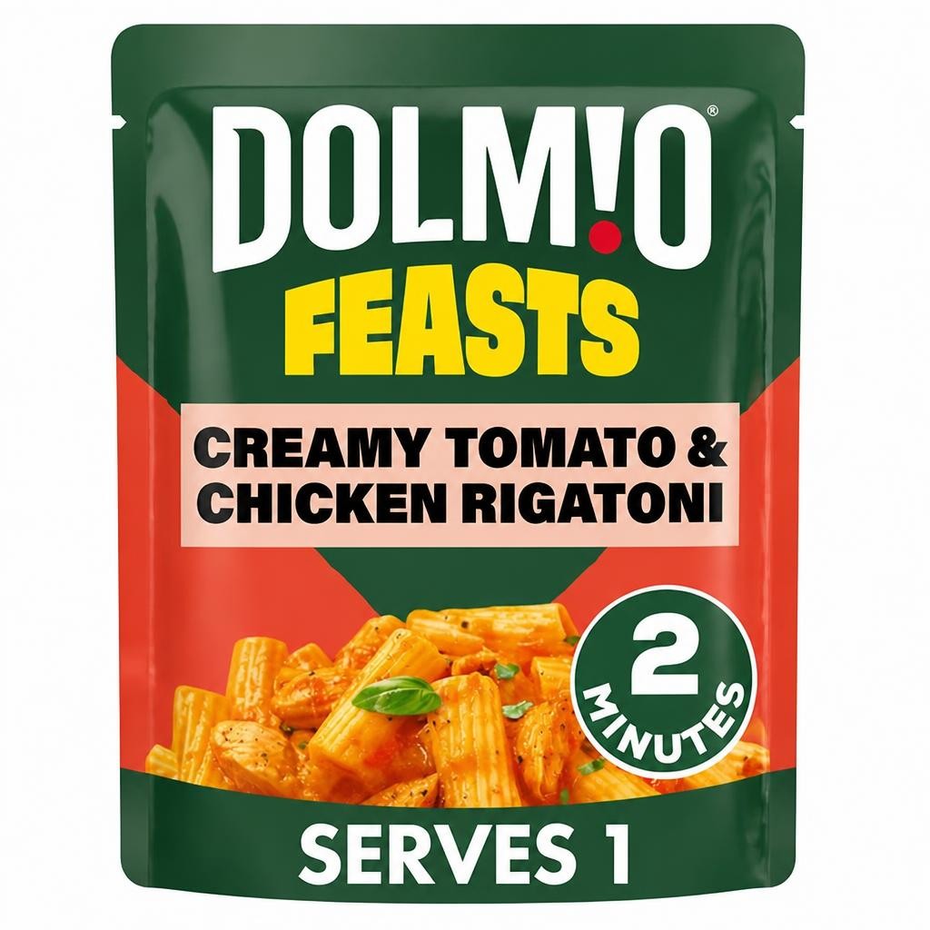 Dolmio Feasts 250g Creamy Tomato & Chicken Rigatoni Pasta Ready Meal