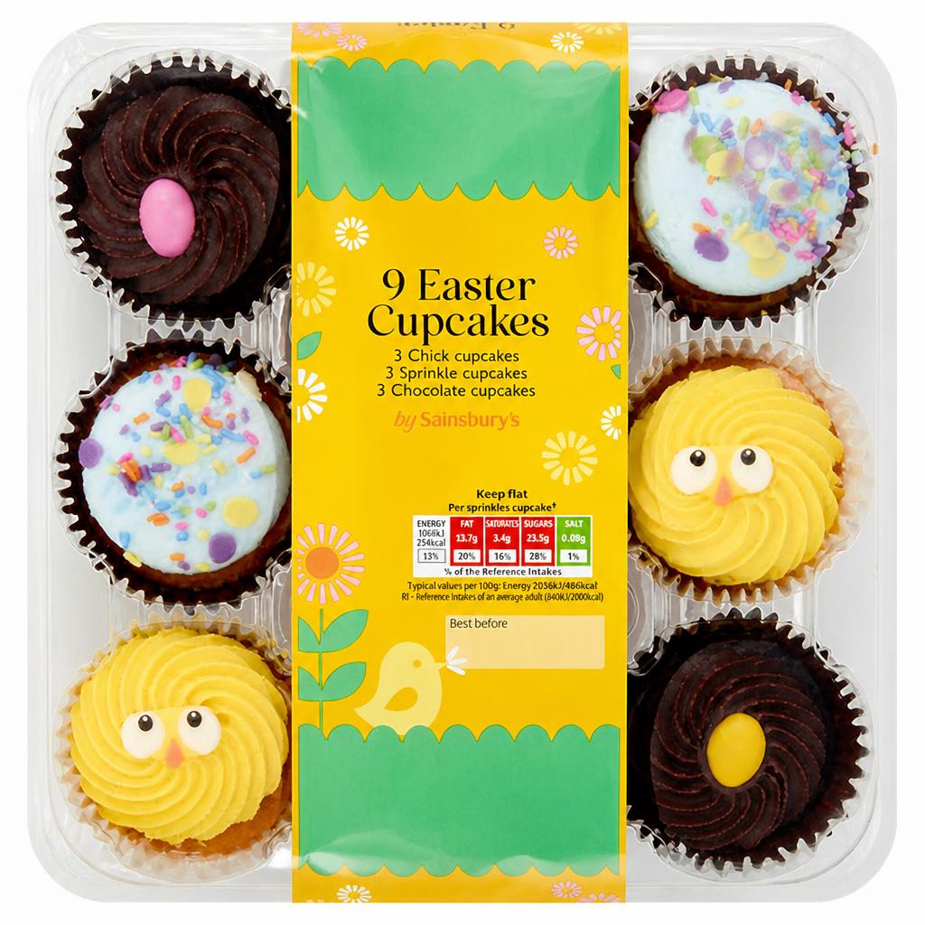 Sainsbury's 9 x Easter Cupcakes 453g