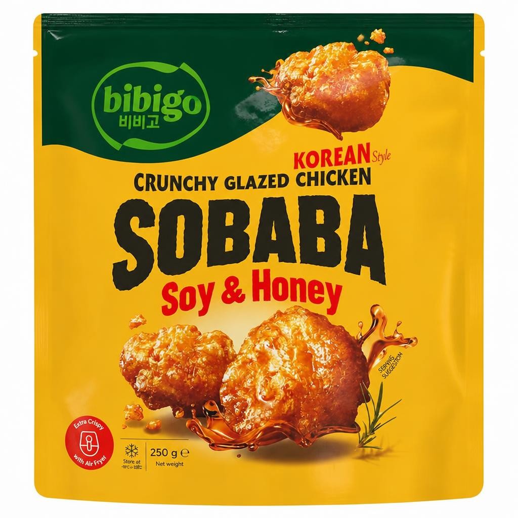 Bibigo 250g Korean Style Crunchy Glazed Chicken Sobaba Soy & Honey
