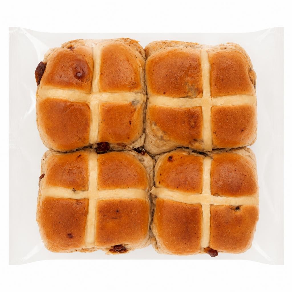 Tesco Hot Cross Buns 4 Pack