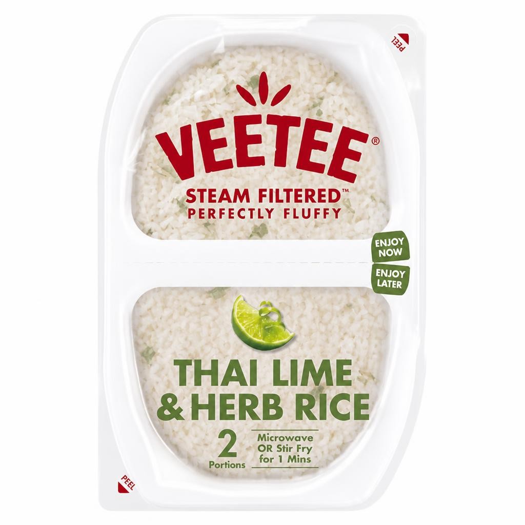 Veetee Heat & Eat Thai Lime & Herb Rice 2X125g