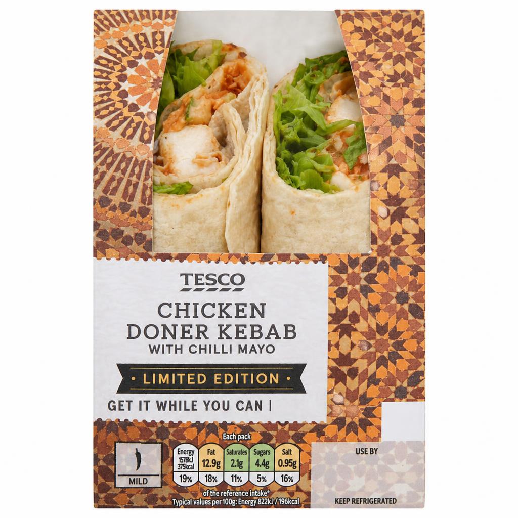 Tesco Doner Kebab Style Chicken Wrap