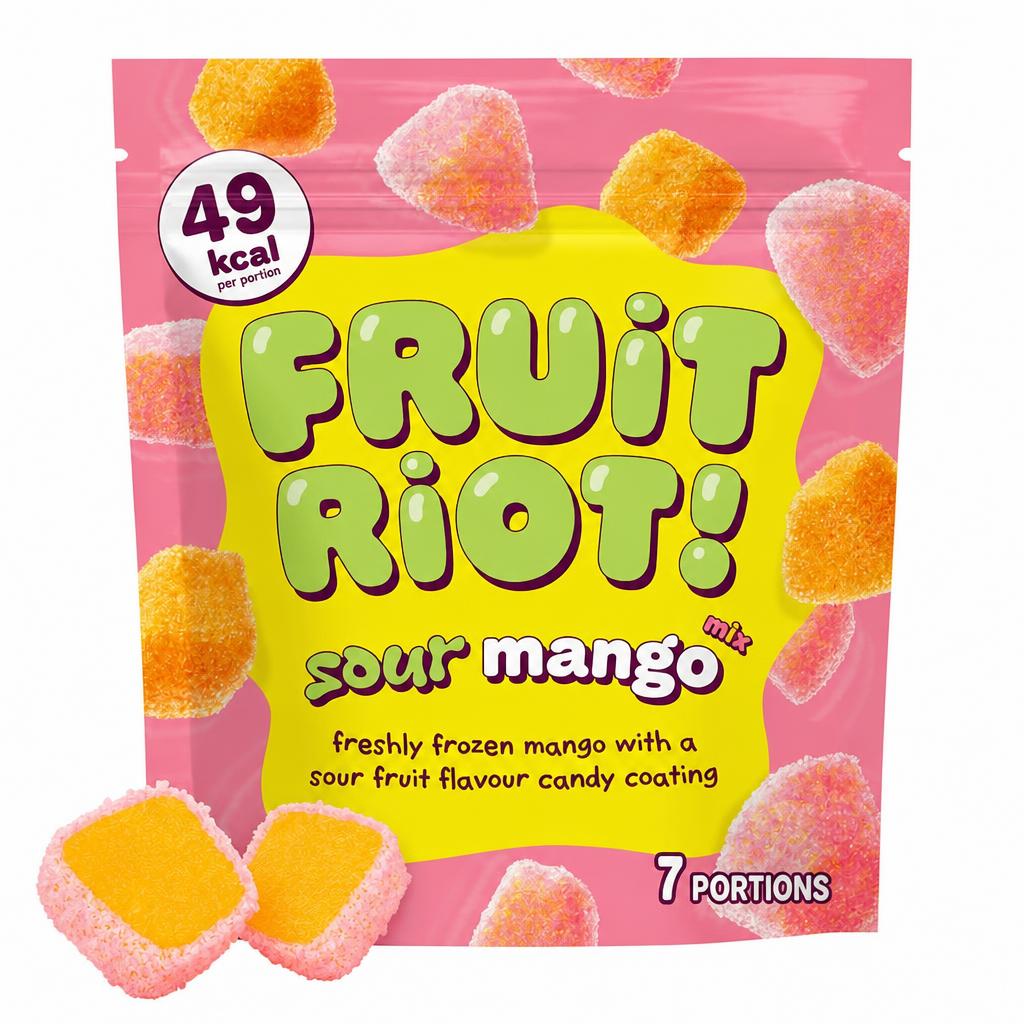FRUIT RIOT SOUR MANGO MIX CANDY 200G
