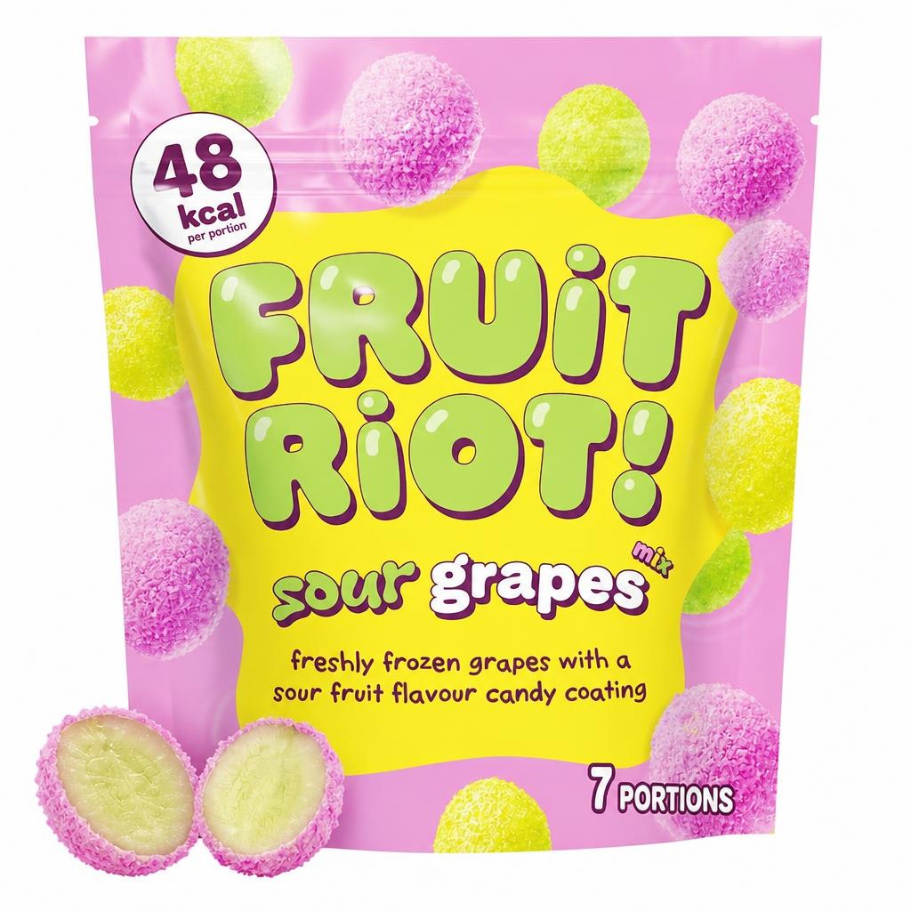 FRUIT RIOT SOUR GRAPES Mix Candy 200G