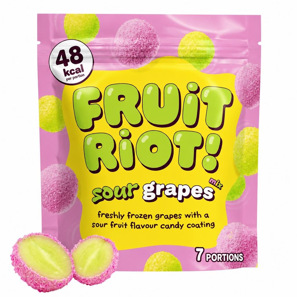 FRUIT RIOT SOUR GRAPES Mix Candy 200G