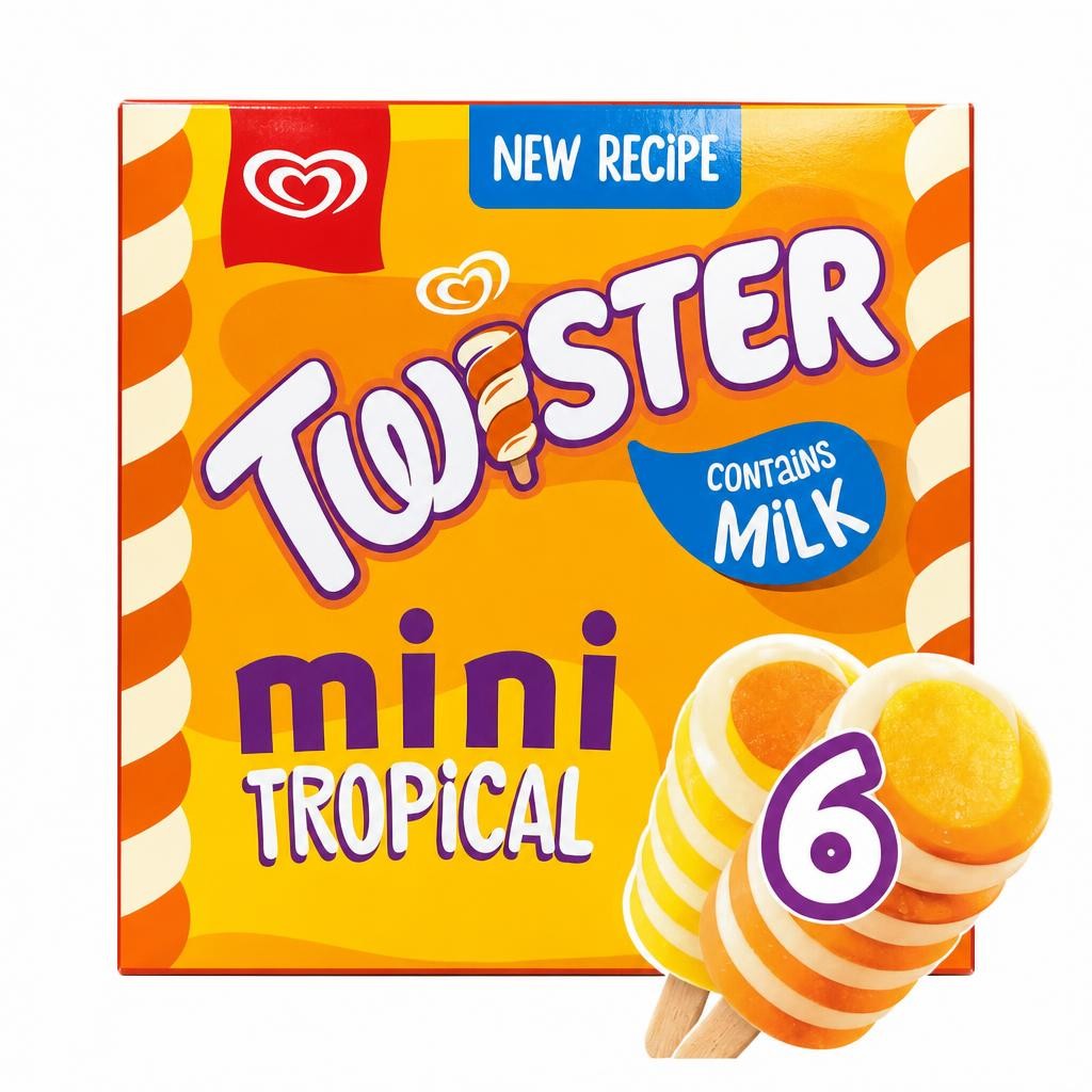 Twister Mini Tropical Ice Cream Lollies 6 x 50ml