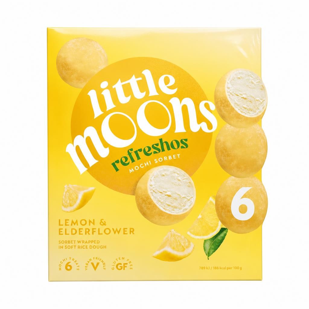Little Moons Refreshos Lemon and Elderflower Mochi Sorbet 6 x 30g