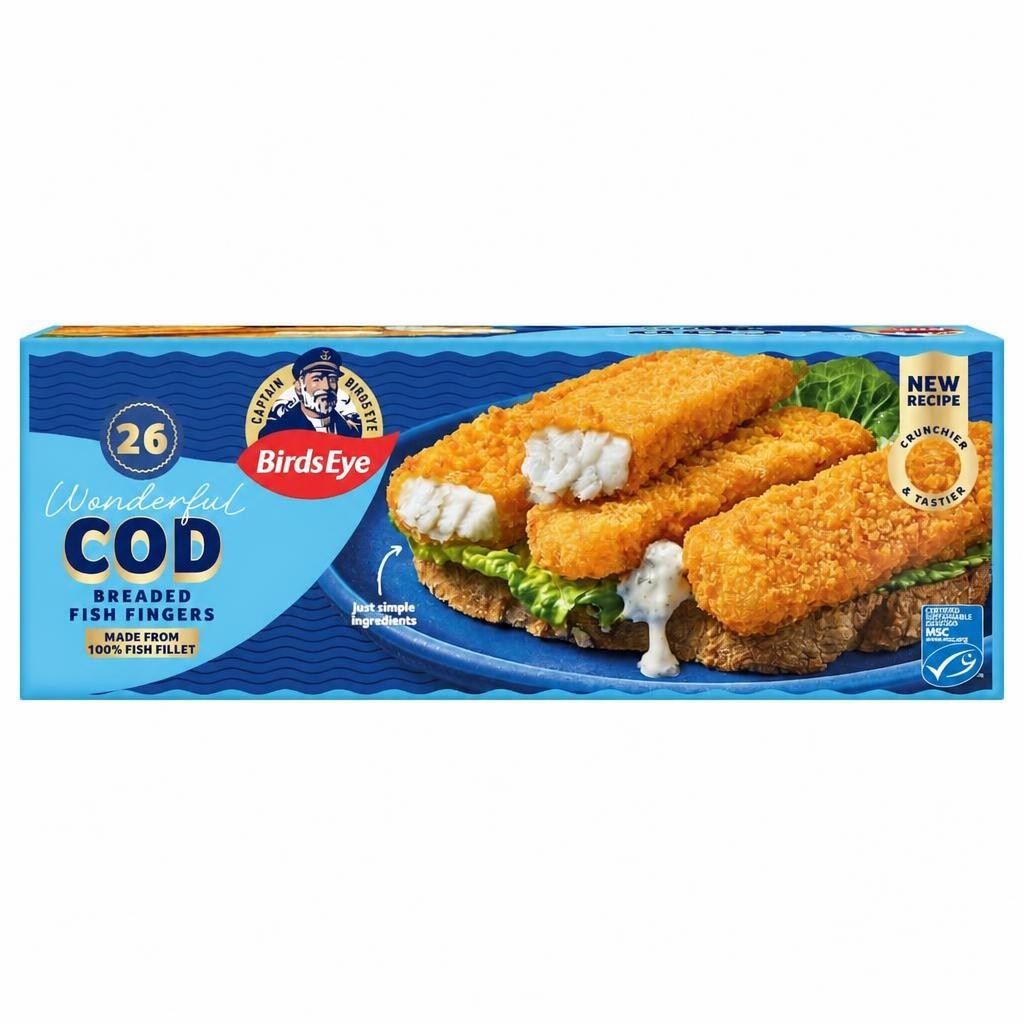 Birds Eye 26 Breaded Cod Fish Fingers 780g