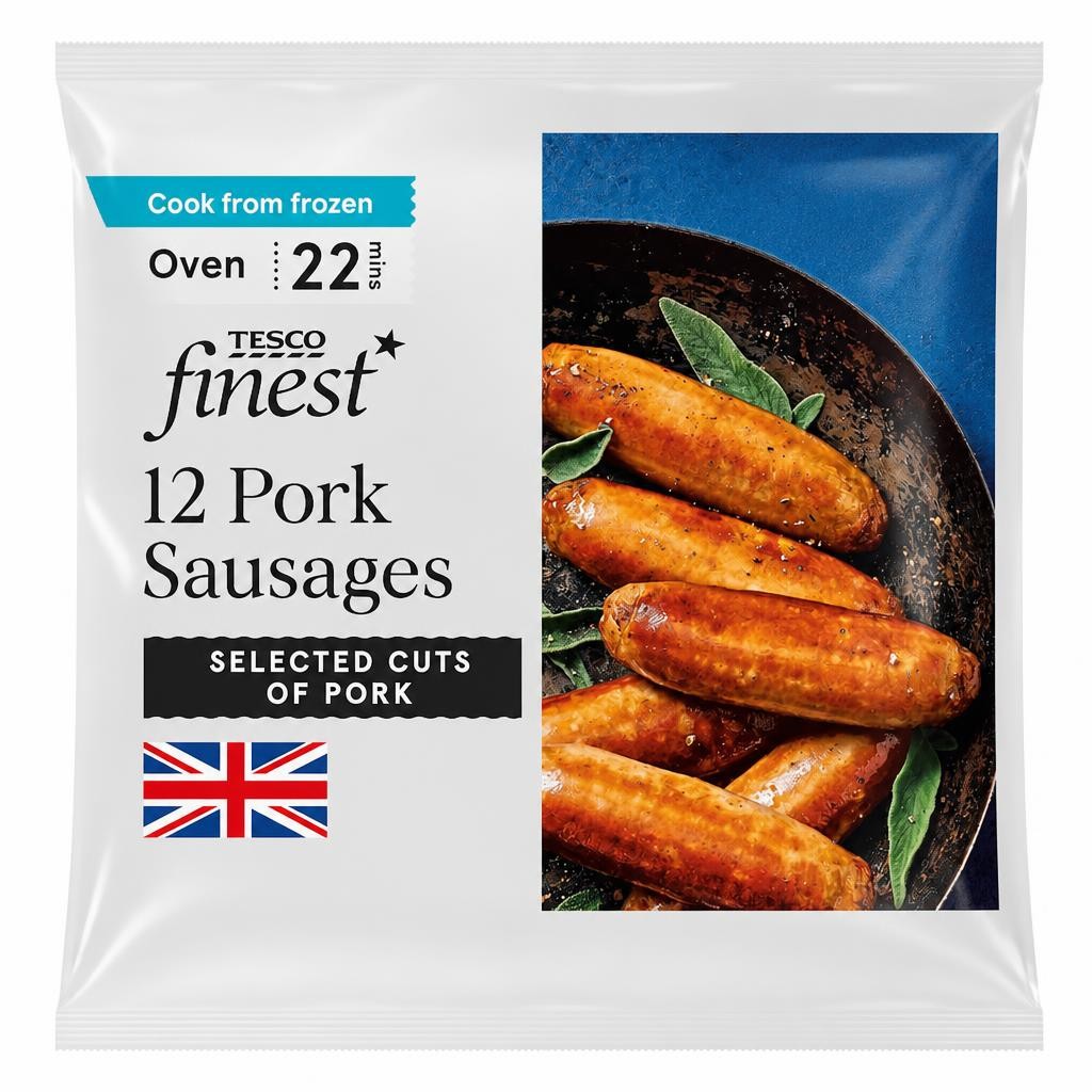 Tesco Finest 12  Pork Sausages 700g