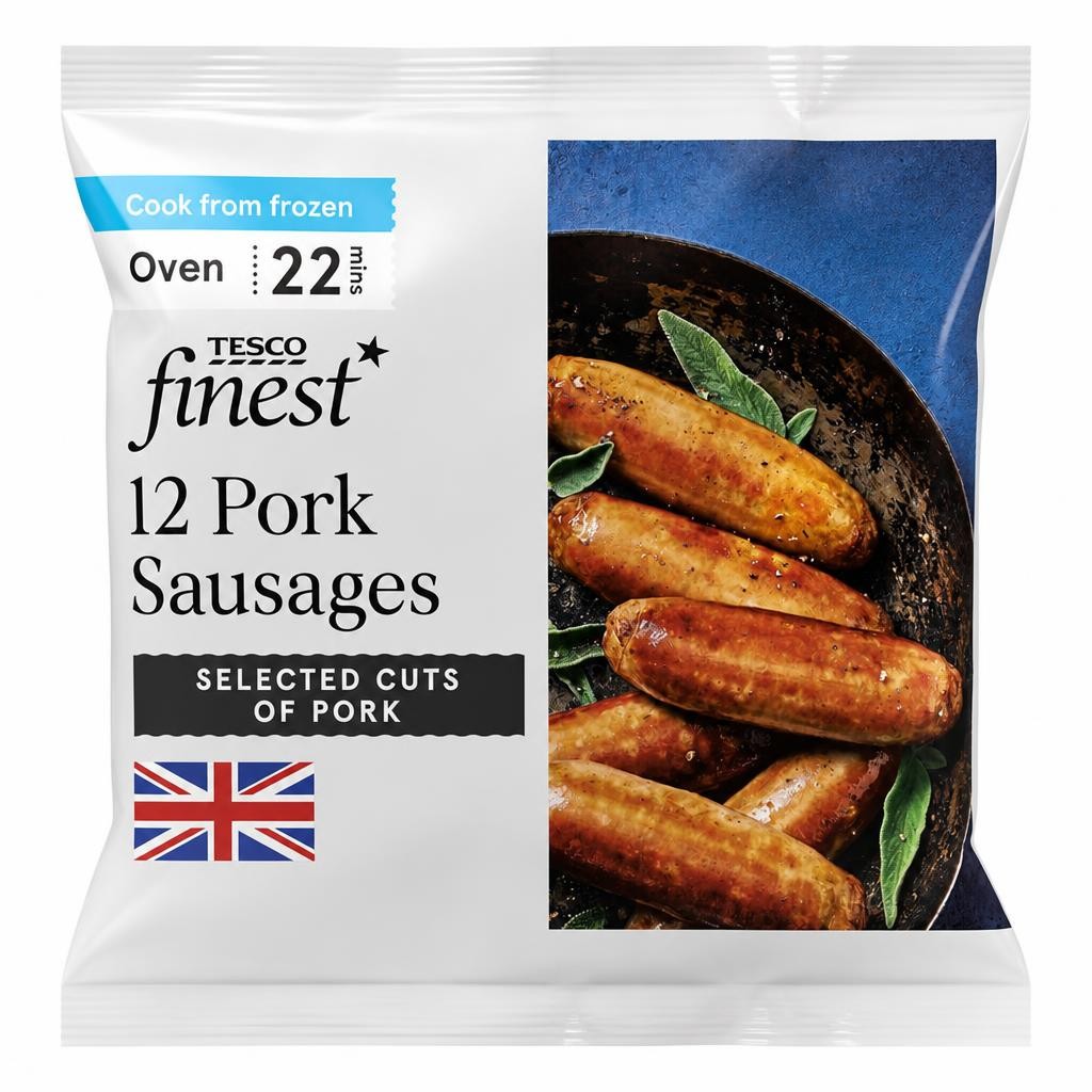 Tesco Finest 12  Pork Sausages 700g