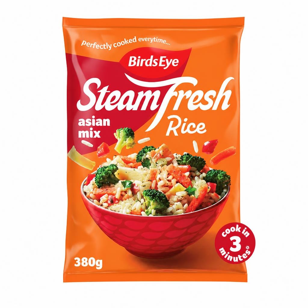 Birds Eye Steamfresh 2 Asian Mix Rice Steam Bags 380g