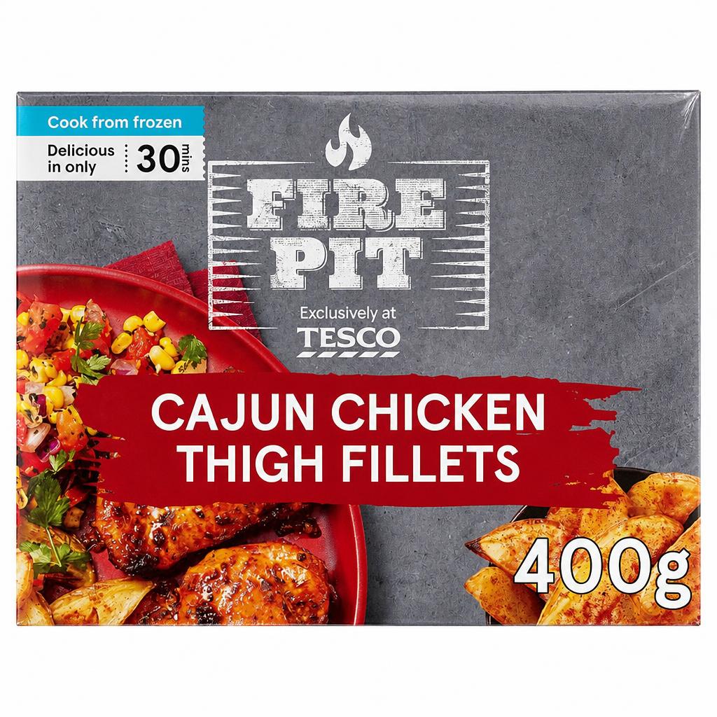 Fire Pit Tesco Cajun chicken thigh fillets 400g