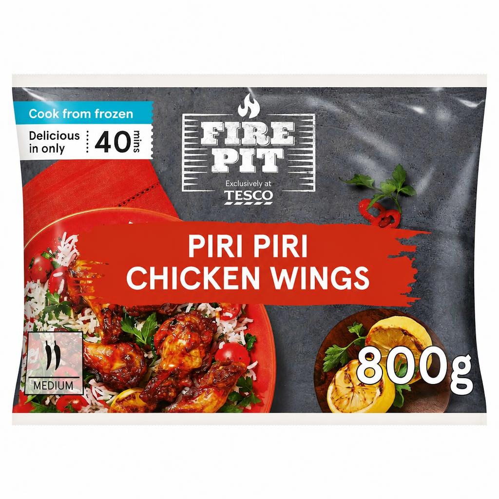 Fire Pit Tesco Piri Piri Chicken Wings 800g