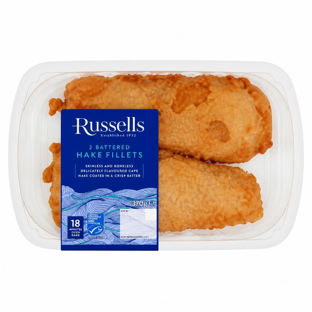 Russells 2 Battered Hake Fillets