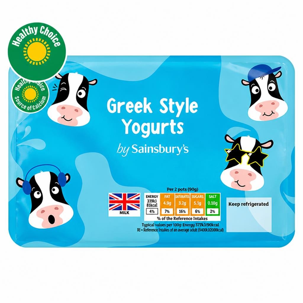 Sainsbury's Kids Plain Yogurt Pack 6x45g