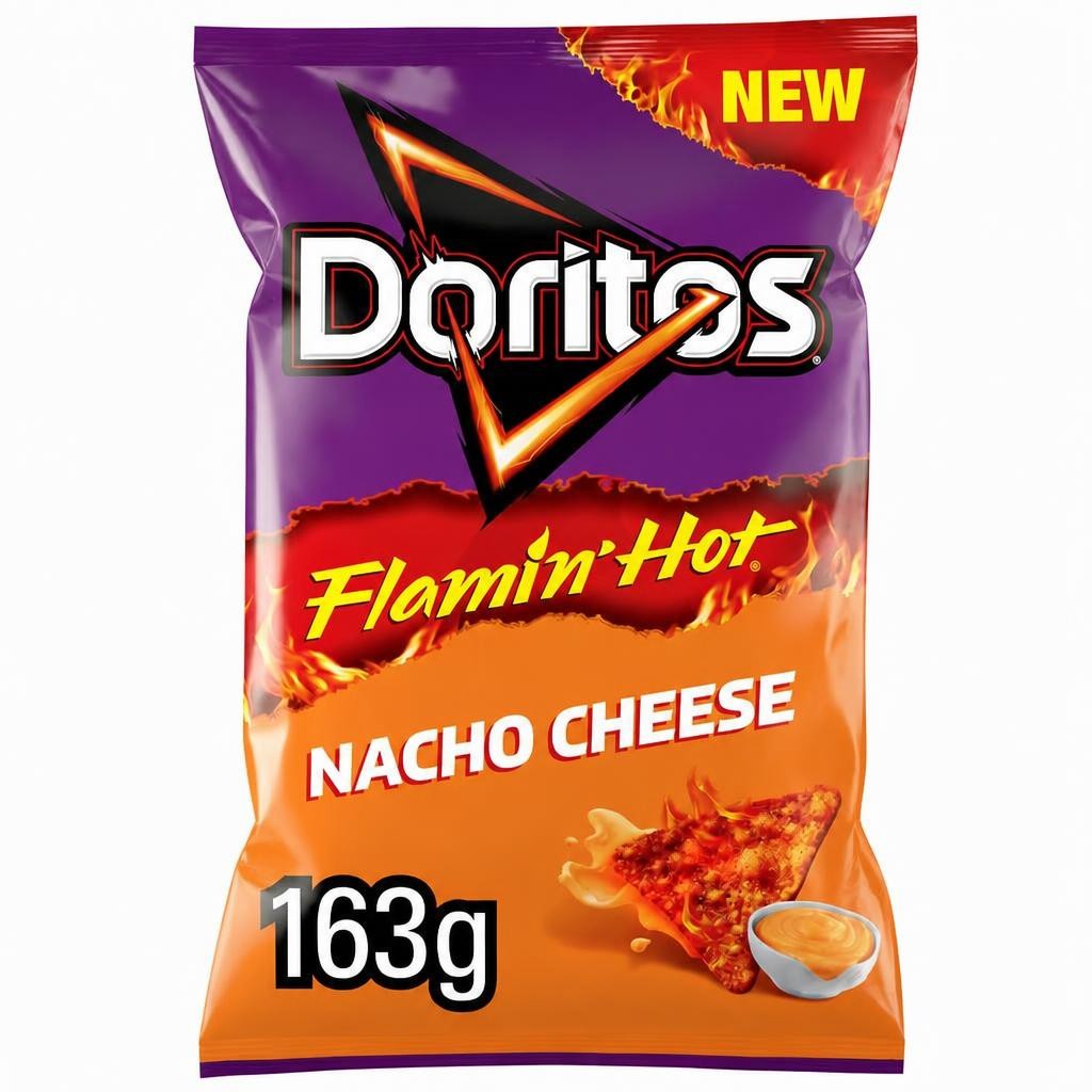 Doritos Flamin Hot Nacho Cheese Flavour Corn Crisps 163g