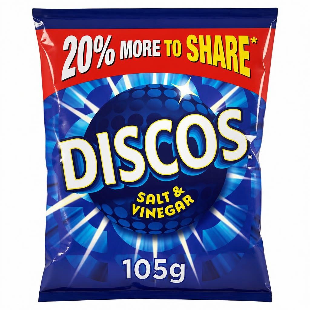 Discos Salt & Vinegar Sharing Crisps 105g