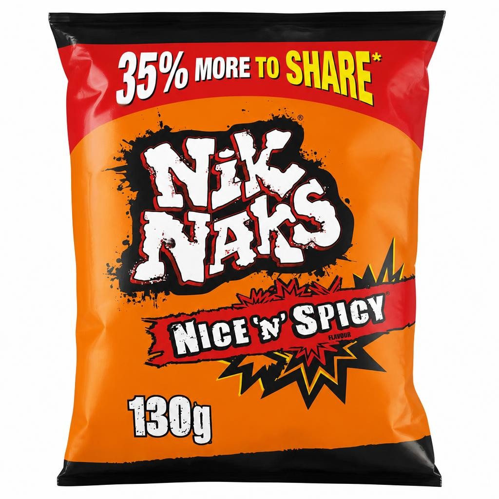 Nik Naks Nice 'N' Spicy Sharing Crisps 130g