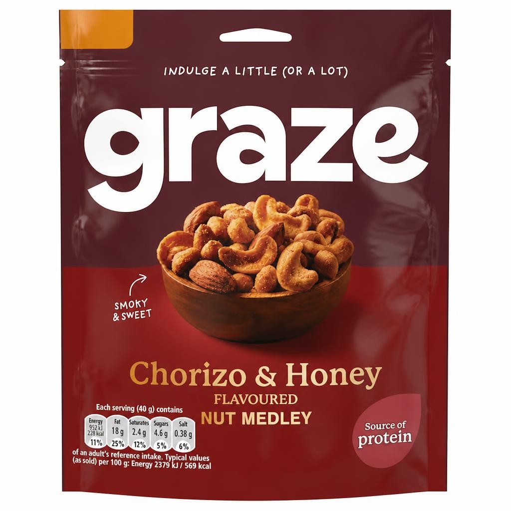 Graze Chorizo and Honey Nut Medley 120g