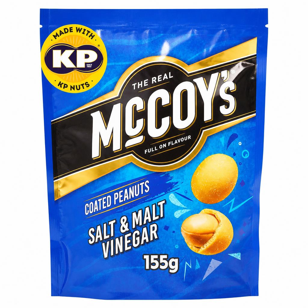 McCoy's Coated Peanuts Salt & Malt Vinegar 155g
