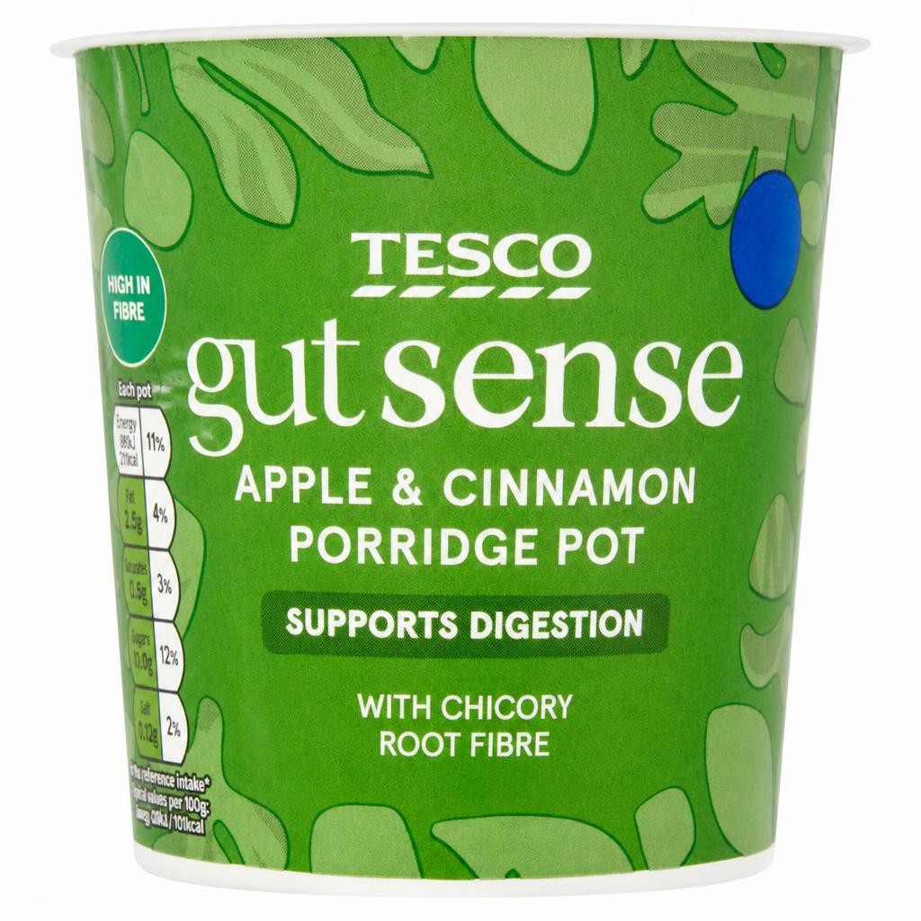 Tesco gut sense Apple & Cinnamon Porridge Pot 60g