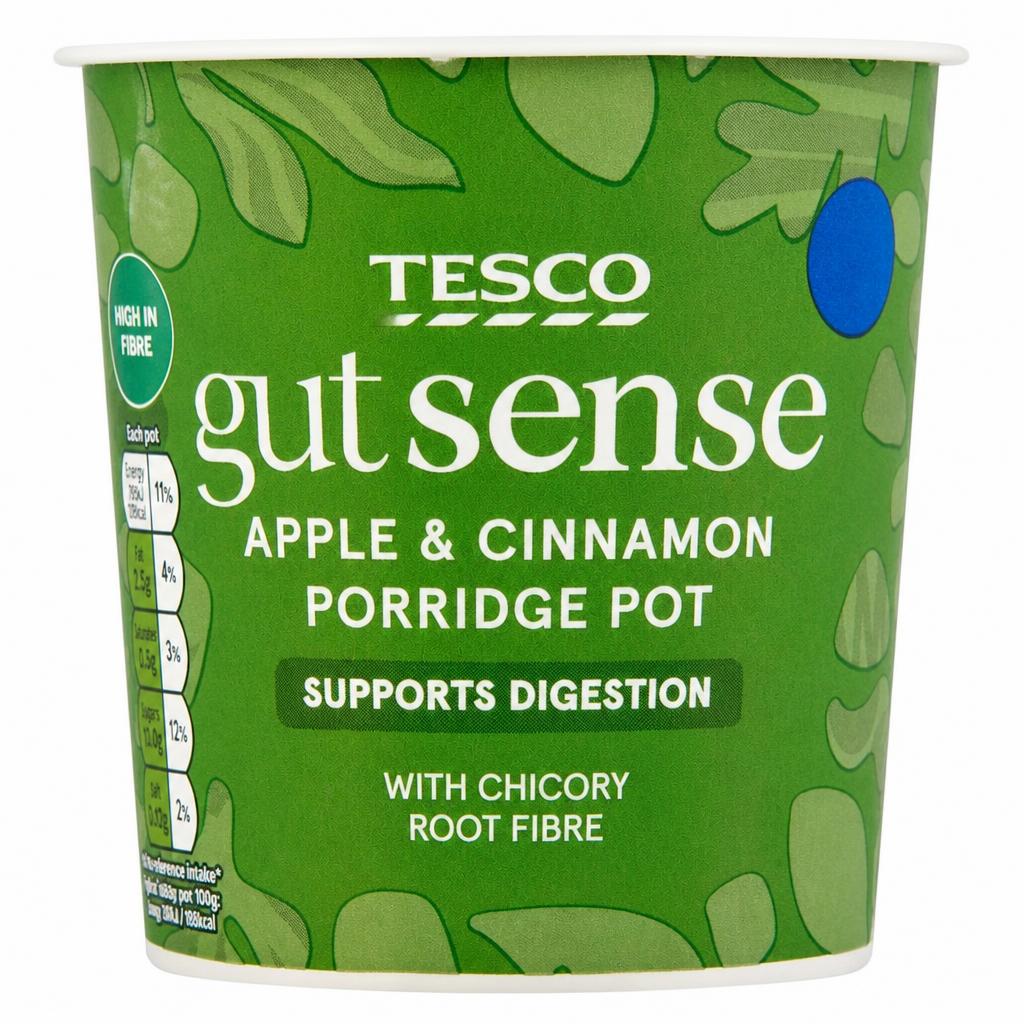 Tesco gut sense Apple & Cinnamon Porridge Pot 60g
