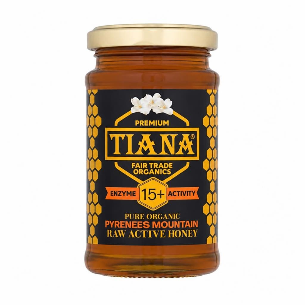 TIANA Organics Raw Active Pyrenees Mountain Honey Diastase 15, 250g P2