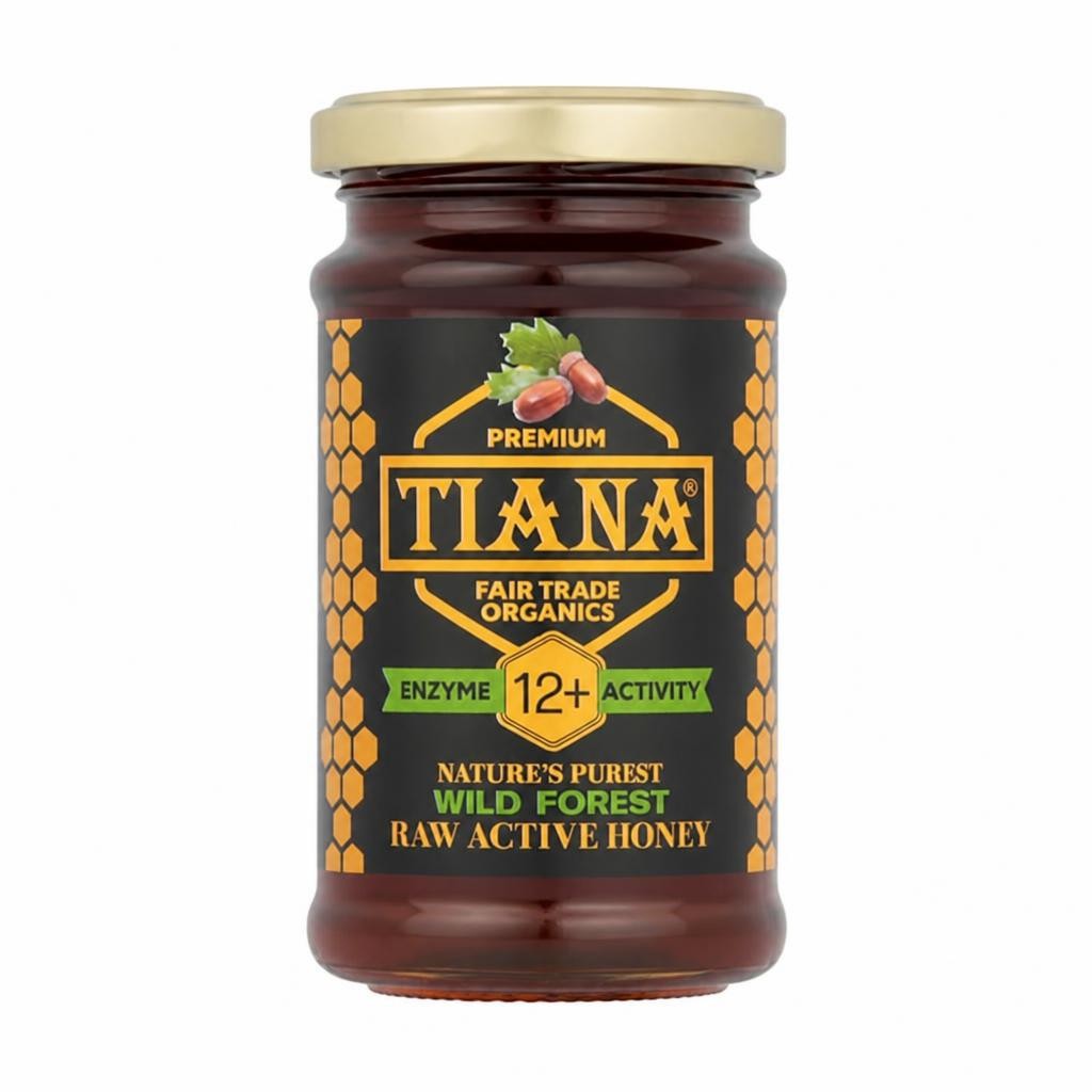 TIANA Organics Raw Active Wild Forest Honey Diastase 12, 250g P2 | Brown | Intensive forest flowers | 2