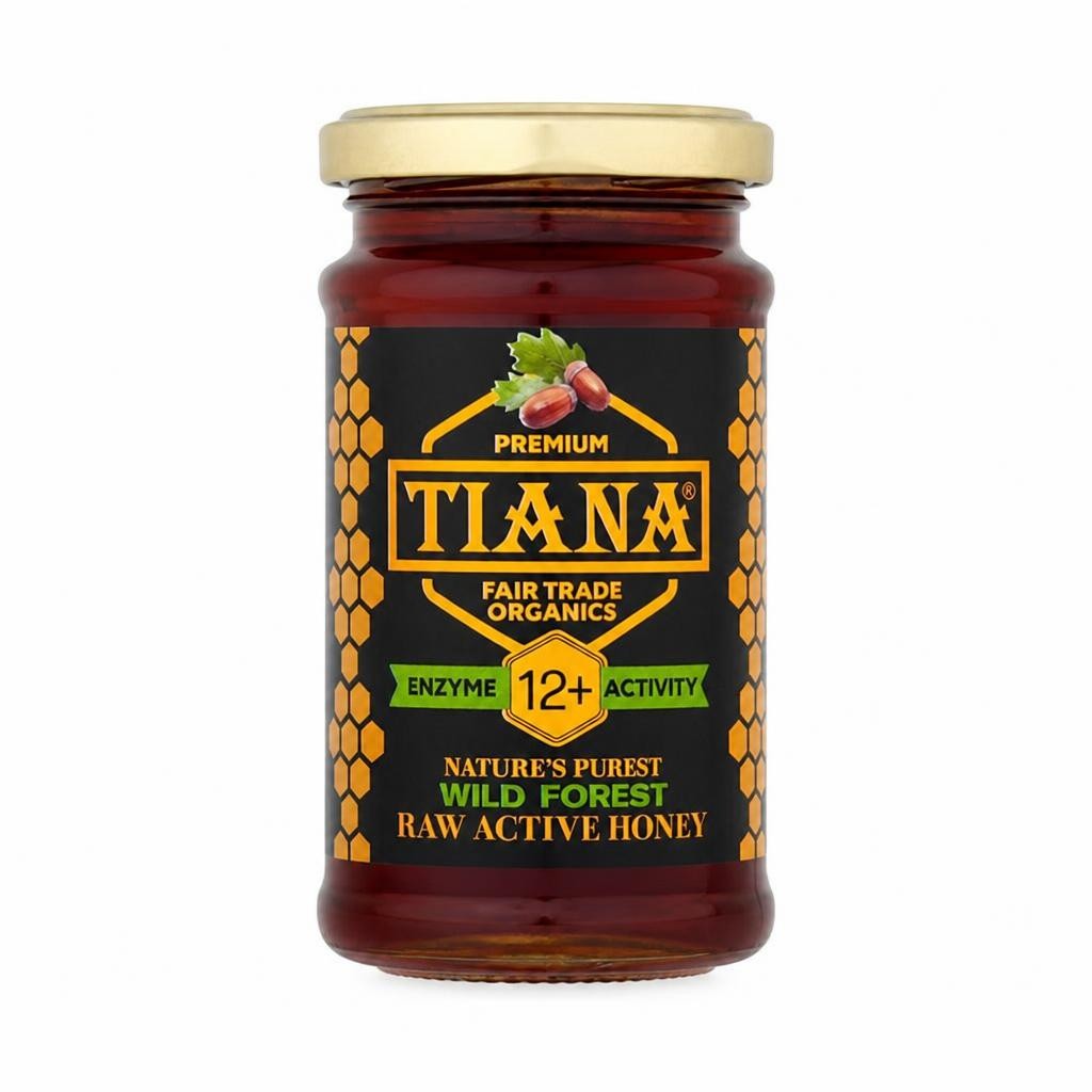 TIANA Organics Raw Active Wild Forest Honey Diastase 12, 250g P2