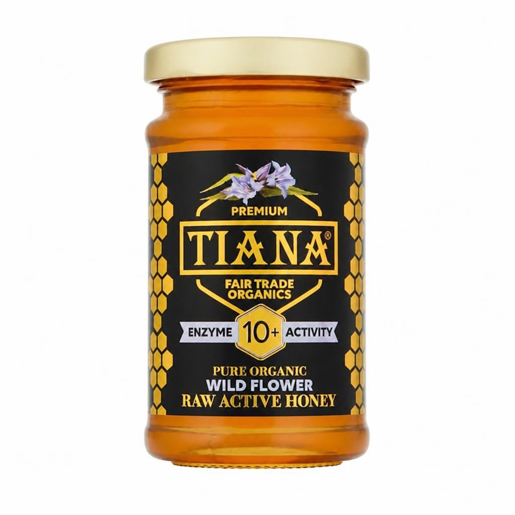 TIANA Organics Raw Active Wildflower Honey Diastase 10, 250g P2