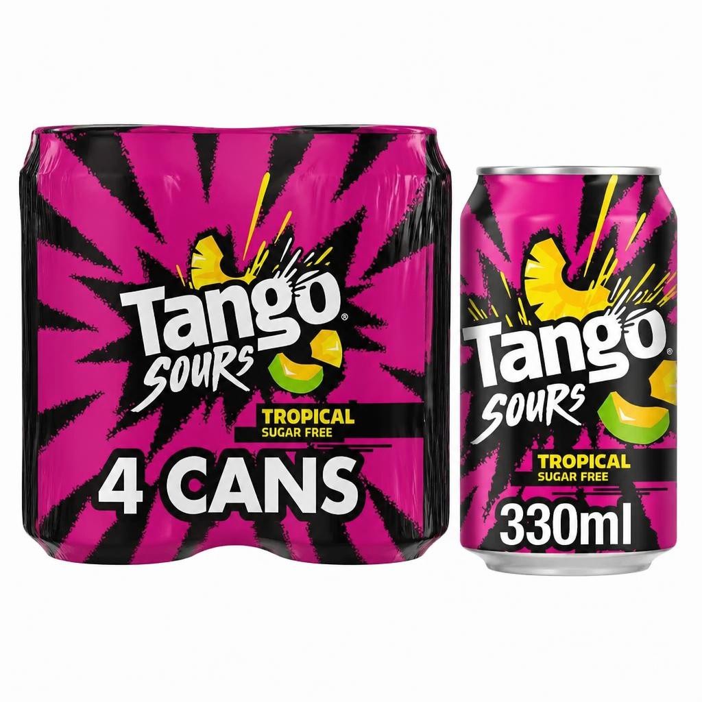 TANGO Sours Tropical Sugar Free 4x330ml