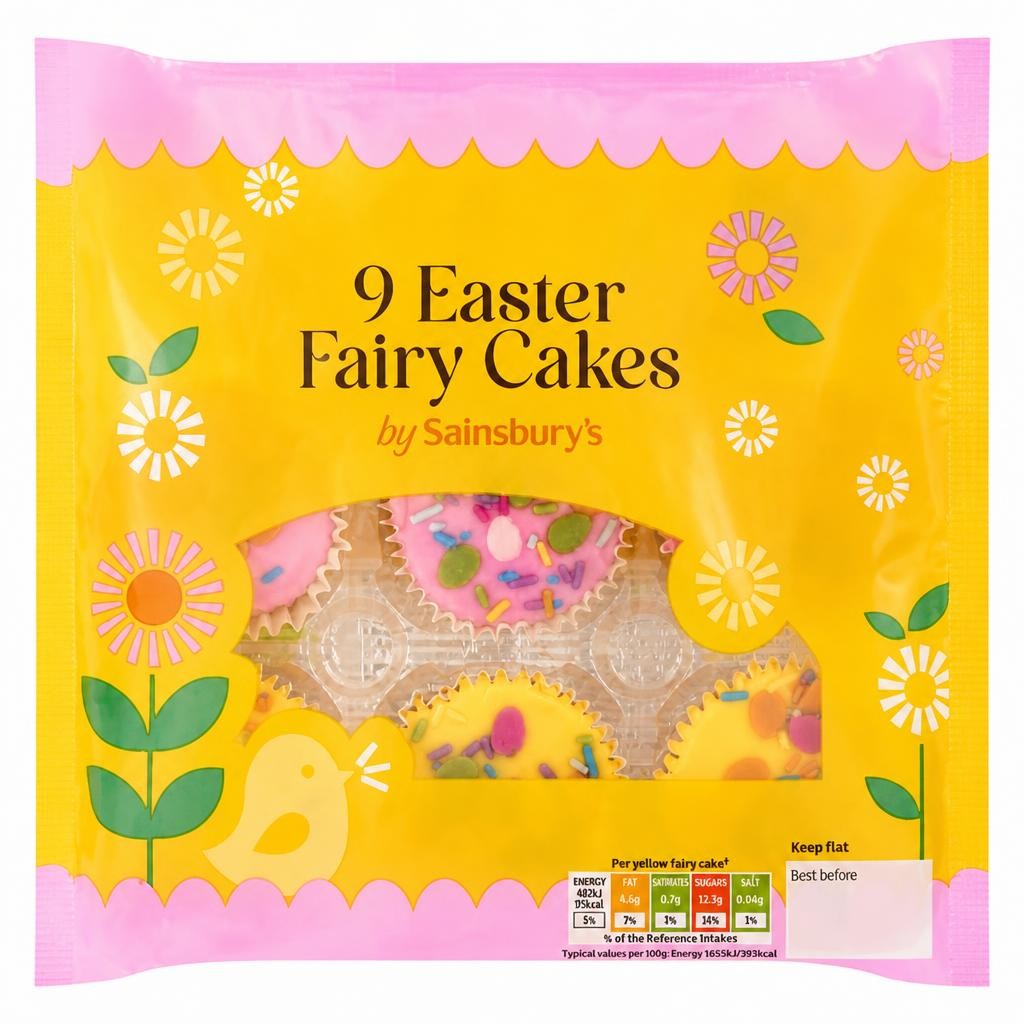 Sainsbury's 9 x Easter Fairy Cakes 197g
