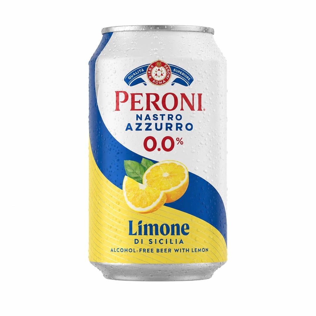 Peroni 0.0% Lemon Alcohol Free Beer Cans 4x330ml