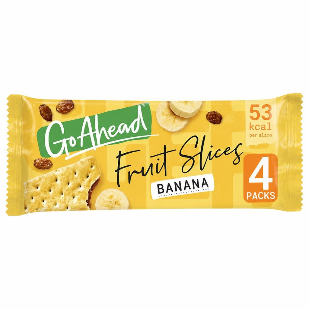 Go Ahead 4 x 43.6g Banana Crispy Fruit Slices Multipack Snack Bars