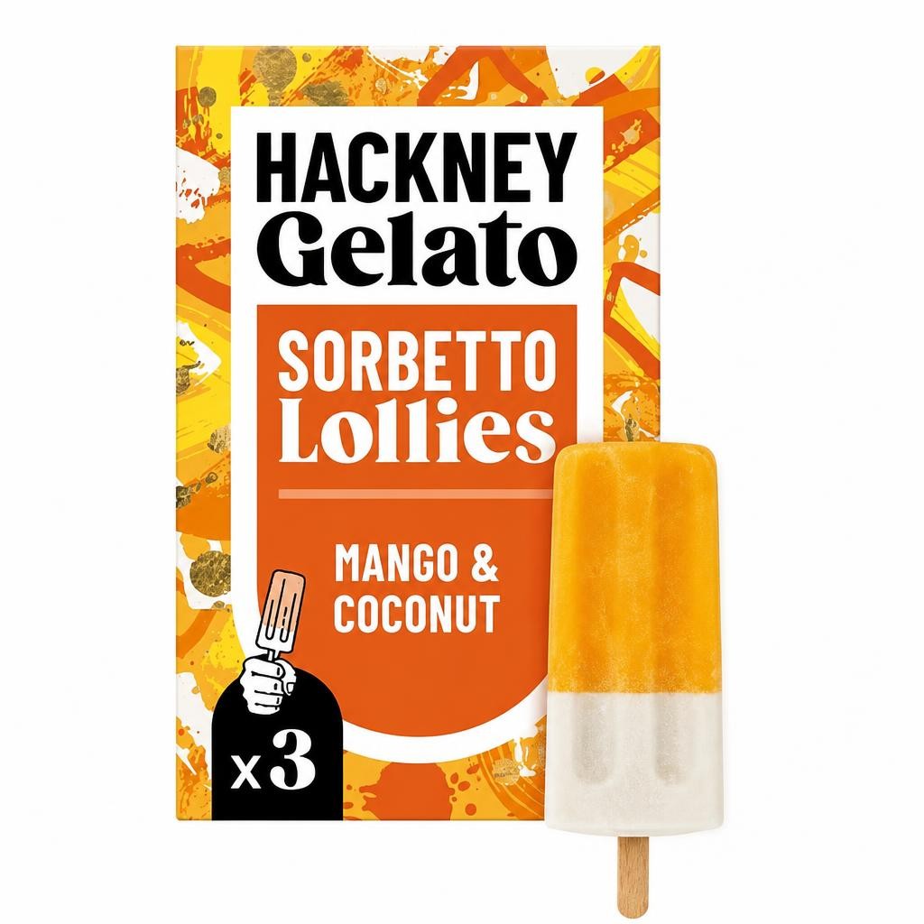Hackney Gelato Mango & Coconut Sorbetto Lollies