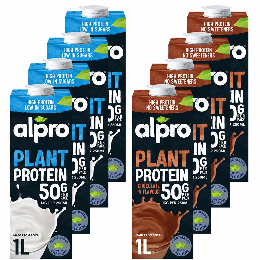 8 x 1L Alpro Protein Mixed Bundle Pack | Multi | 8