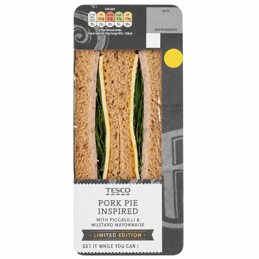 Tesco Pork Pie Inspired Limited Edition Sandwich