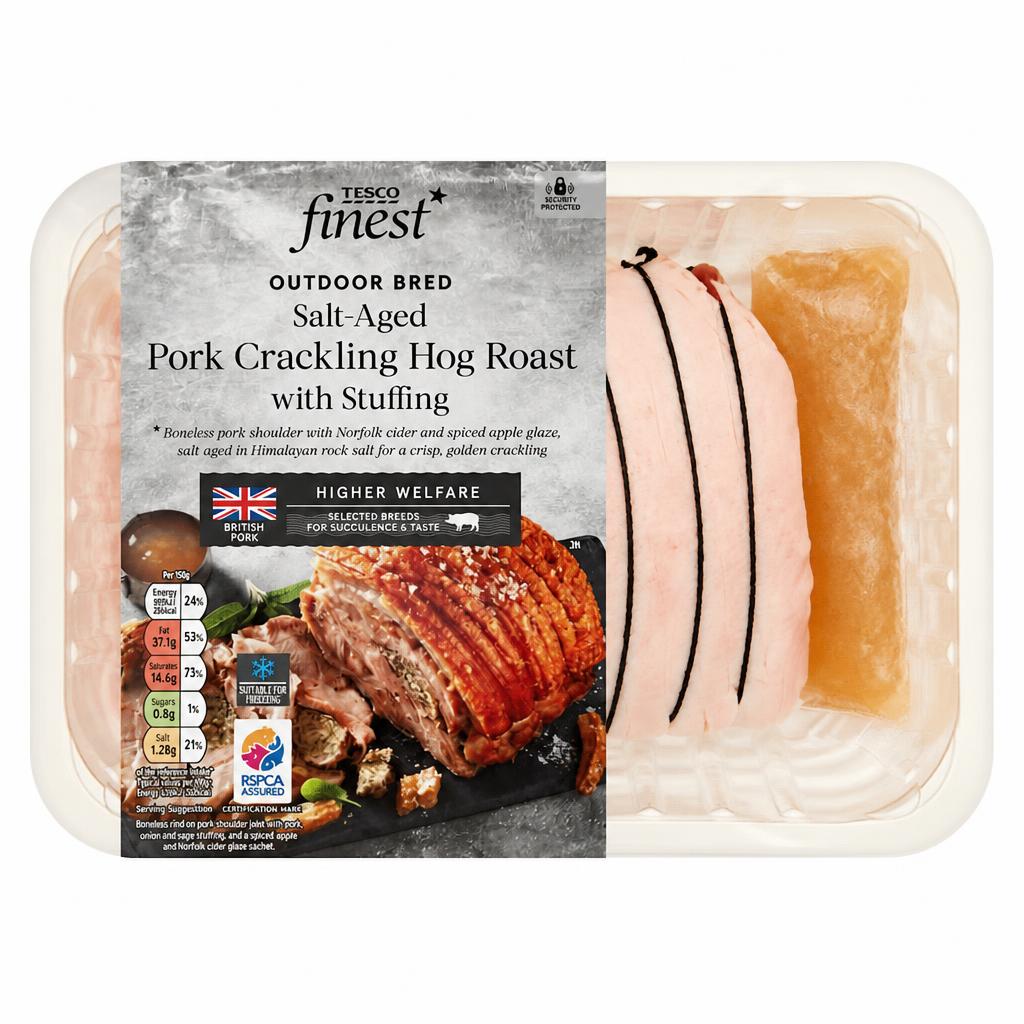 Tesco Finest Salt Aged Pork Crackling Hog Roast with Stuffing 1.3 - 1.6kg