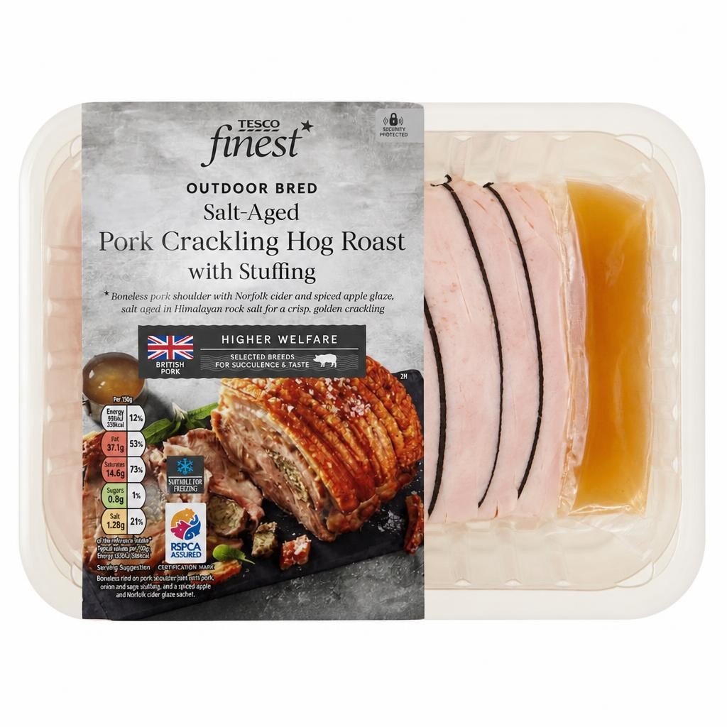 Tesco Finest Salt Aged Pork Crackling Hog Roast with Stuffing 1.3 - 1.6kg