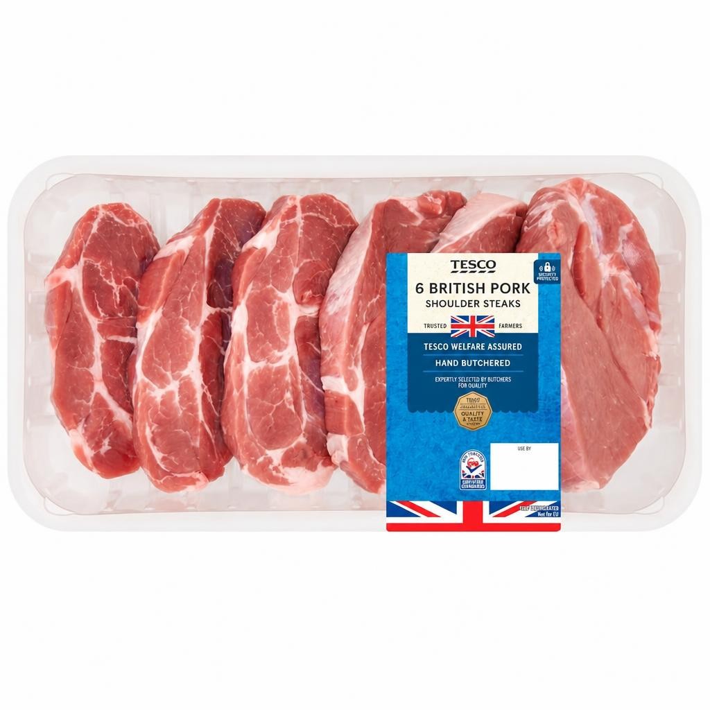 Tesco Pork Shoulder Steaks 1Kg