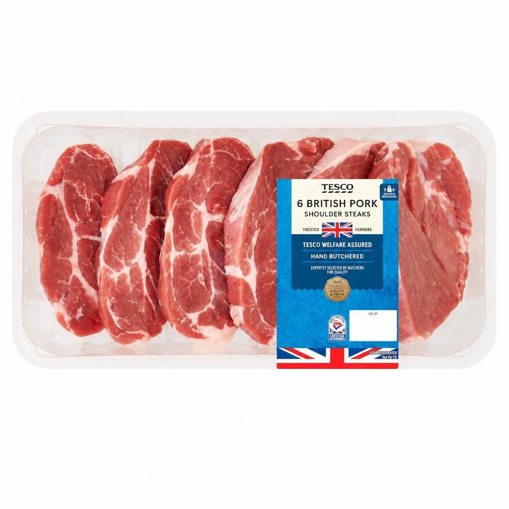 Tesco Pork Shoulder Steaks 1Kg