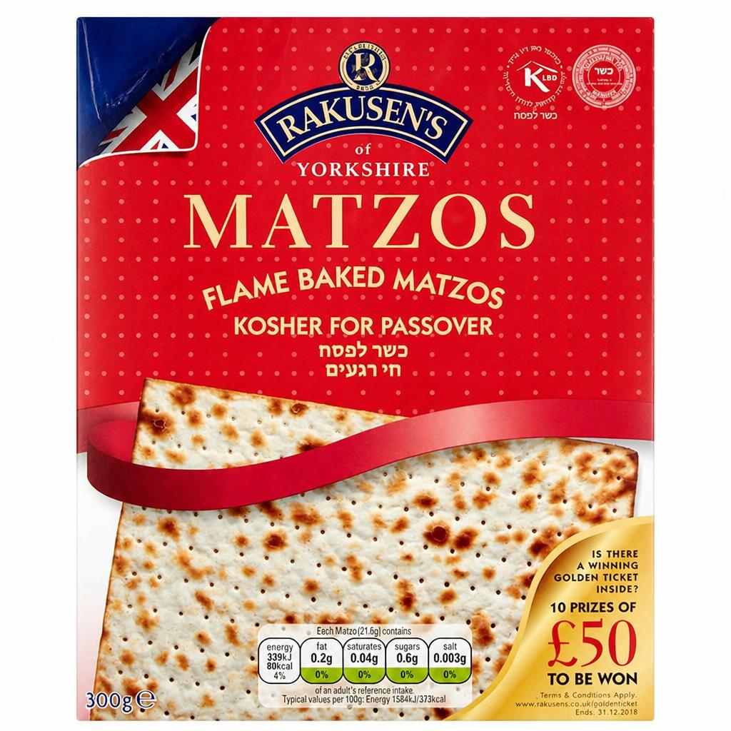 Rakusen's 400g Matzos Flame Baked Crackers