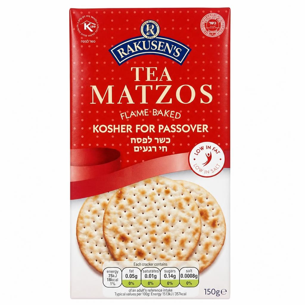 Rakusen's 150g Tea Matzos Flame Baked Crackers