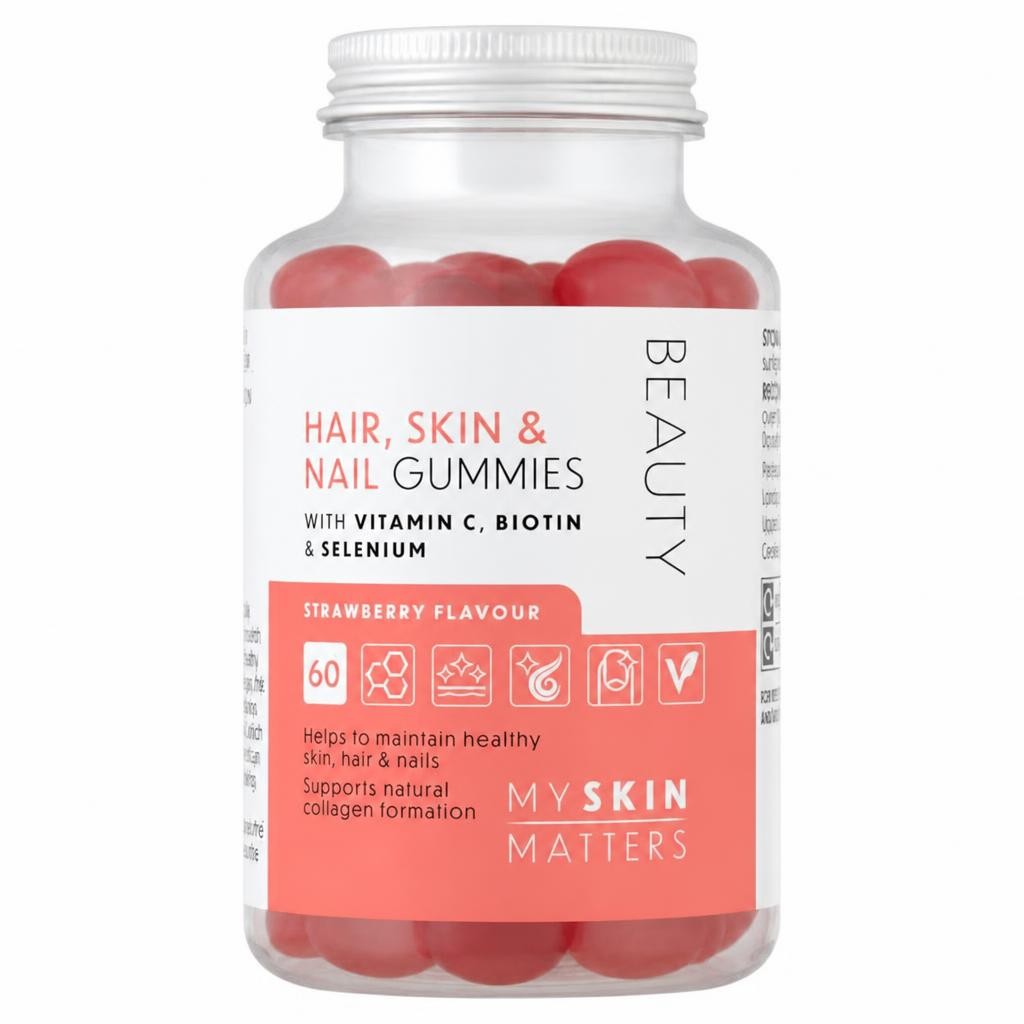 Sainsbury's Beauty Hair Skin & Nail Gummies Strawberry Flavour x60