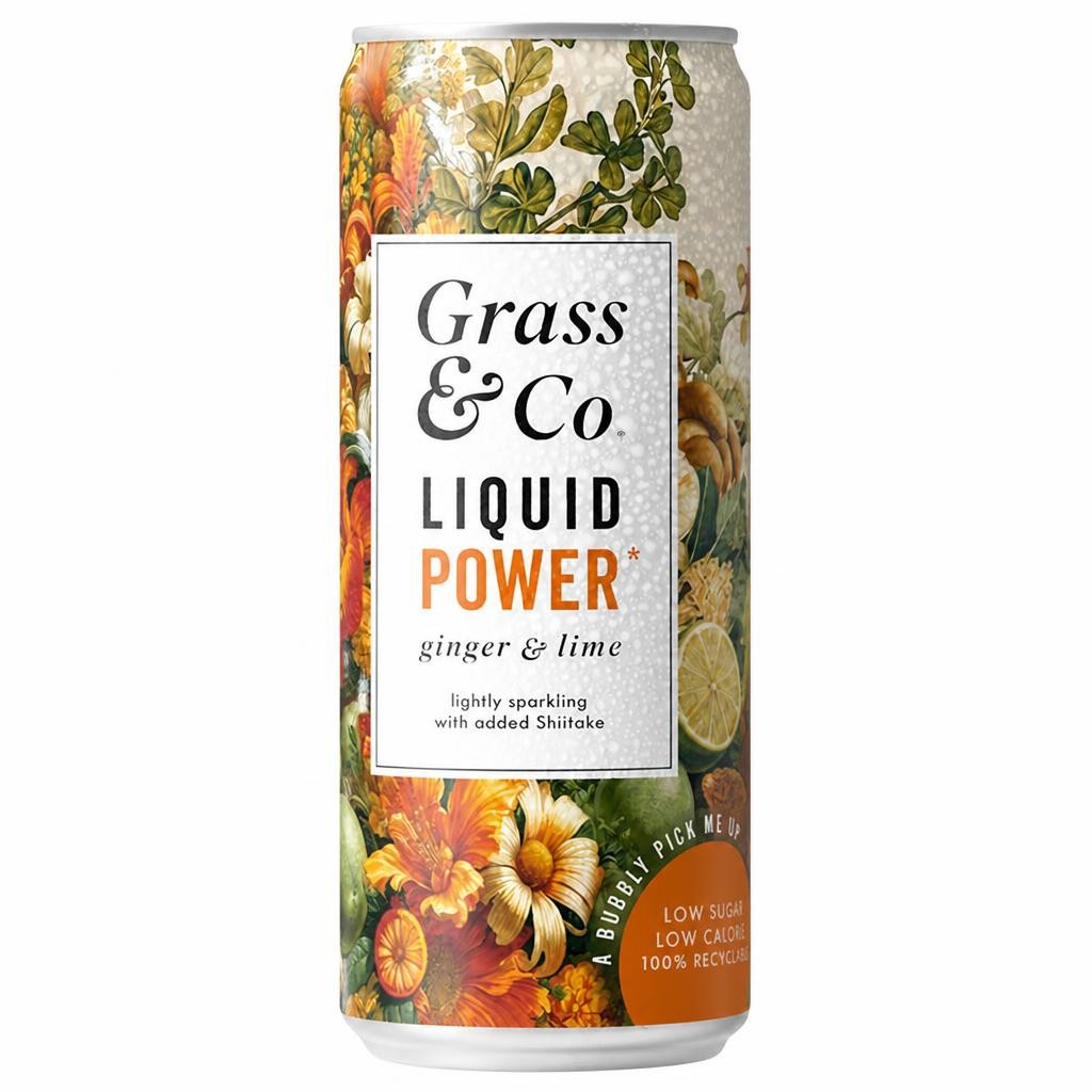 Grass & Co. 250ml Liquid Power Ginger & Lime Functional Drink