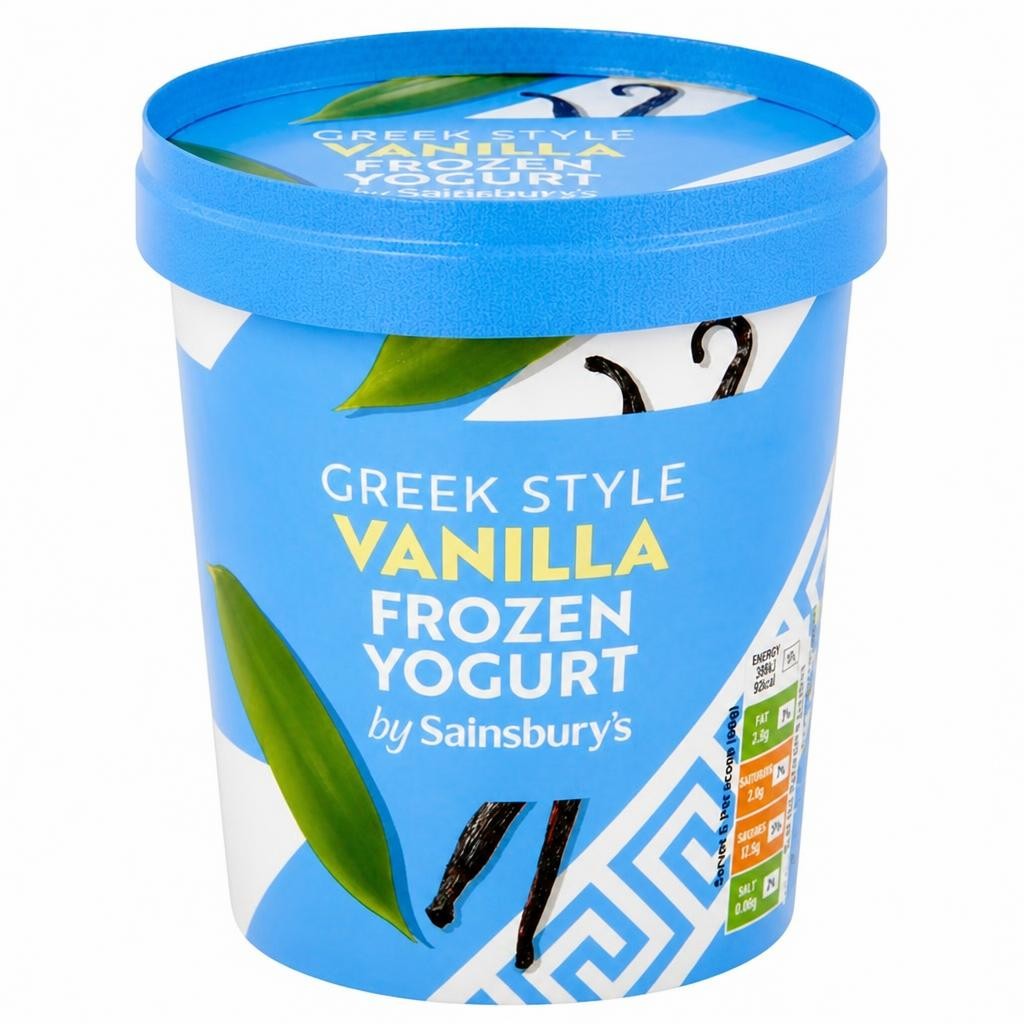 Sainsbury's 480ml Greek Style Vanilla Frozen Yogurt