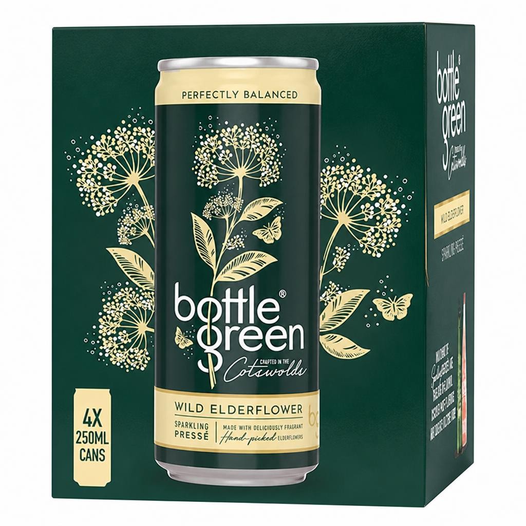 Bottlegreen 4 x 250ml Wild Elderflower Sparkling Presse