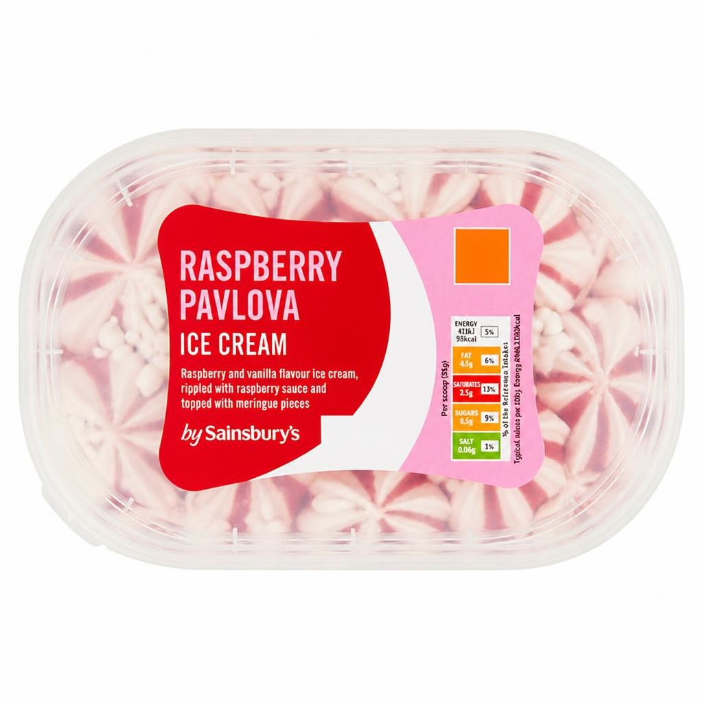 Sainsbury's Raspberry Pavlova Ice Cream 900ml