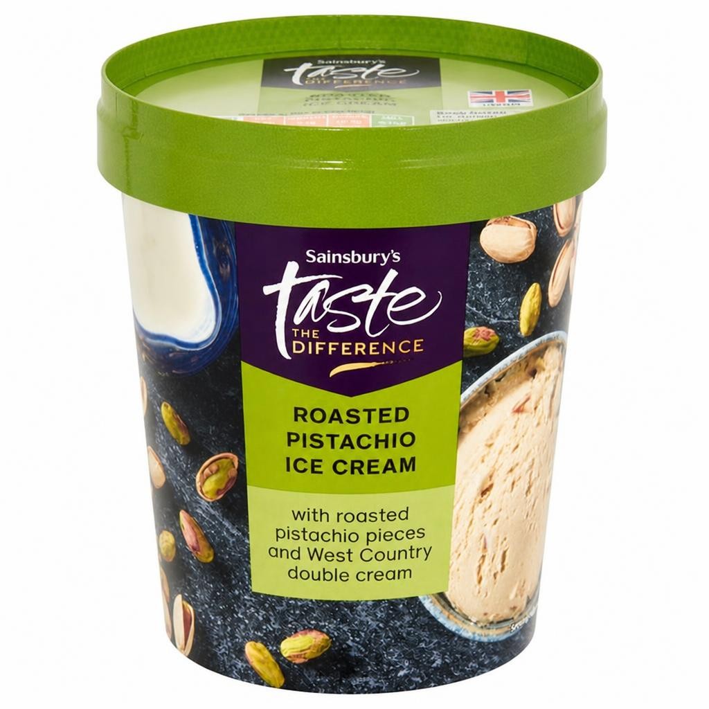 Sainsbury's 480ml Roasted Pistachio Ice Cream, Taste the Difference